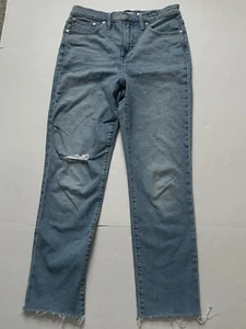 Madewell Perfect Vintage Jeans Damen 29T Blau Light Wash Distressed Raw Hem - Bild 1 von 8