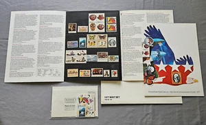 Lot of 2 U.S. POSTAL SERVICE 1977 MINT SETS OF COMMEMORATIVE STAMPS w/ BOOKLETS - Picture 1 of 7