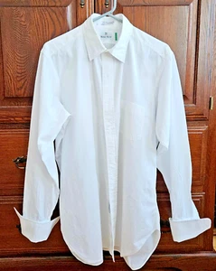Vtg Mens Neiman-Marcus R & O Hawick Vegas White Dress Shirt French Cuffs 16 1/2" - Picture 1 of 10