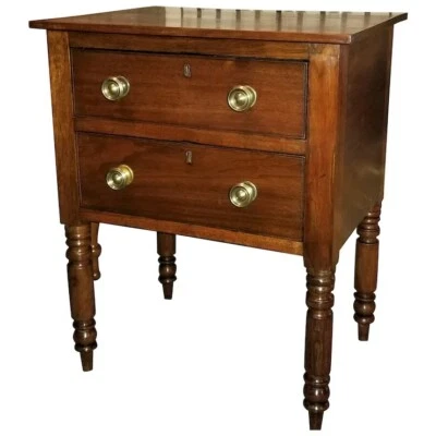 Work Stand, 2 Drawer, Nightstand, Mobile, Alabama, Walnut, Yellow Pine, 1840 - Image 1 of 4