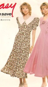 McCall Easy Stitch 7756 Pattern Dress Princess Seam Flared Sz 8-14 Complete 1995 - Picture 1 of 4