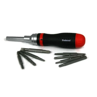 Multi Bit Ratcheting Screwdriver Set Phillips, Star, Slotted, Hex, Square & Nut - Image 1 of 4