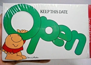 Vintage ZIGGY 1980's KEEP THIS DATE OPEN Invitations Tom Wilson Sealed 8ct - Picture 1 of 3