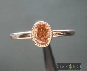 0.51ct Brown SI1 Oval Diamond Ring R6784 Diamonds by Lauren - Picture 1 of 10