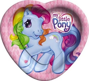 My Little Pony Rainbow Heart Shaped Lunch Plates 8 Per Package New - Picture 1 of 1