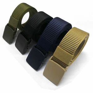 Web Belt Fashion Casual Outdoor Military Tactical Polyester Waistband Canvas - Picture 1 of 6