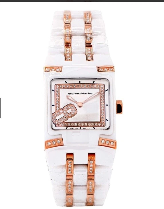 TechnoMarinE White Rose gold  Snow 308001 Swiss made Ceramic diamond Ret$4950 - Изображение 1 из 1