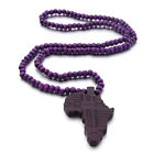 Afrika Karte Holz Halskette Hip Hop Hipa Anhänger Schmuck mehrfarbig 