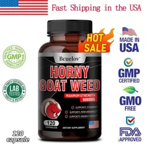 Horny Goat Weed - With Maca Root - Support Natural Energy and Endurance 120 Caps - Picture 1 of 8