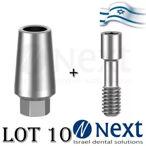 Lote x 10 Pilares Rectos Cortos Titanio Cuerpo Delgado Hexágono Interno con Tornillo 6 mm - Imagen 1 de 3