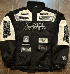 Vintage Arctic Cat Snowmobile Jacket Team Arctic Sponsor Size XL Rare - Picture 1 of 5