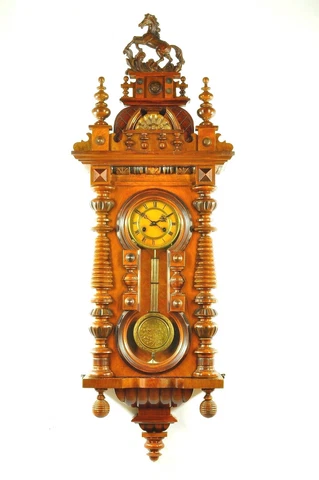 Amazing Antique German Keyhole Spring Driven Wall Clock approx.1900 Germany Cover