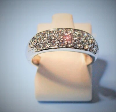 White Gold Plated Cubic Zirconia Cocktail Ring - Image 1 of 4