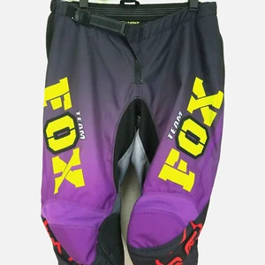 FOX RACING Motocross Dirt Bike ATV Riding Pants Leather Patch Women’s 5/6 VEUC!* - Picture 1 of 11