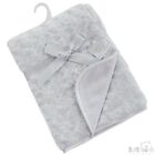 PERSONALISED BABY BLANKET EMBROIDERED SOFT FLUFFY GIFT 4 colours
