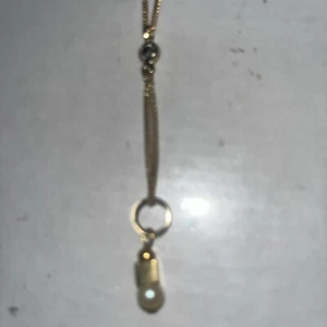 ROBERT ROSE White Bead/Faceted Gold Pearl Necklace - Picture 1 of 3