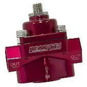 Aeroflow AF49-3001R Red Style Reg 1-4 Psi Adjusta Billet 1In 2 Out -8 ORB Port S - Picture 1 of 4
