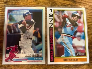 2025 Topps Heritage Rod Carew (2) Holographic Parallel 76R-9 & TTY-2 & Twins - Picture 1 of 3