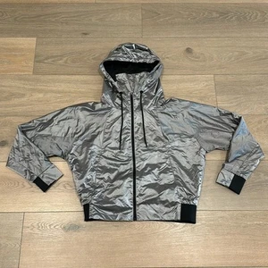 ZYIA ACTIVE Silver Galaxy Lightweight Windbreaker Full-Zip Gym Jacket Size XS - Bild 1 von 13