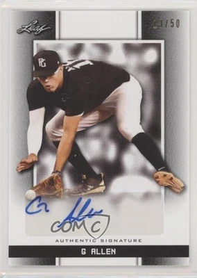 2019 Leaf Perfect Game National Showcase Auto Black /50 G Allen #BA-GA1 Auto - Image 1 of 2