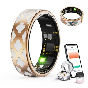 Smart Ring for Women Man, Health Fitness Tracker, IP68 Waterproof Sleep - Photo 1 sur 8