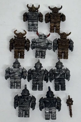 Mega Bloks Dragons Krystal Wars Mini Figure Lot Of 10 Bronze And Sliver Knights - Image 1 of 4