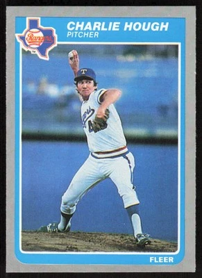 1985 Fleer #558 Charlie Hough   - FREE SHIPPING - Image 1 of 2