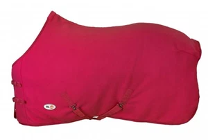 Coperta sudorazione con cintura a croce BASICLINE RL24 rosa 55-165 cm coperta in pile rosa - Foto 1 di 5