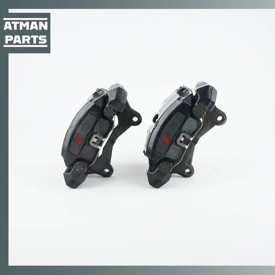 Juego de cubiertas de pinza de freno delantera derecha e izquierda Audi S5 S4 S-Line 13-17 OEM Foto 1 de 4