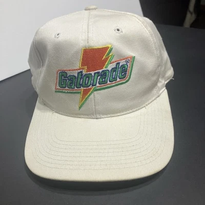DE COLECCIÓN Sombrero Gatorade Adulto Blanco Deportes Especialidades Snapback Sarga Gorra Años 90 Foto 1 de 4