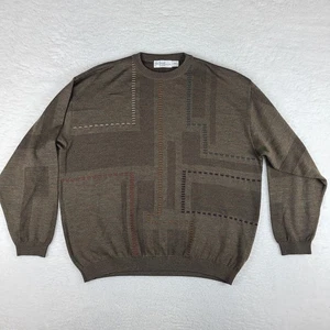 St. Croix Sweater Mens XL Brown Knits Crewneck Sweatshirt Wool VTG Vintage - Picture 1 of 10