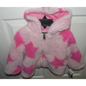 Steve Madden Toddlers Shearling Star Jacket In Light Pink /Pink 18Mths MSRP $75 - Picture 1 of 4