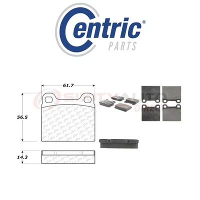 Centric Ceramic Disc Brake Pads w Shims for 1991 Mercedes-Benz 350SD 3.4L L6 wg - Image 1 of 4