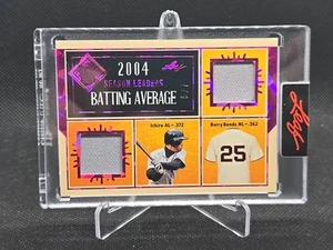 2025 Leaf Seasons In The Sun Ichiro Suzuki Barry Bonds Patch 5/7 Batting Avg - Picture 1 of 2