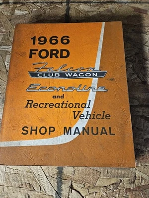 **USADO** 1966 Ford Falcon Club Wagon/Econoline y RV manual de taller recreativo Foto 1 de 4