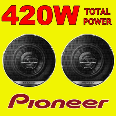 PIONEER CAR SPEAKERS 4 INCH 10cm 2-way DOOR/SHELF COAXIAL 420W TOTAL NEW PAIR - Image 1 of 2