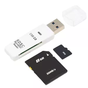 Lecteur de carte USB 2.0 2 en 1, lecteur de carte mémoire USB vers SD TF pour or - Bild 1 von 12