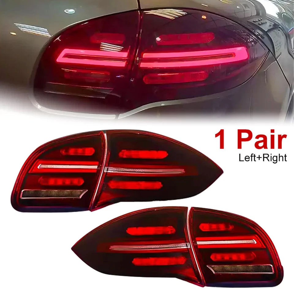 Pair LED Tail Brake Light Assembly Upgrade for Porsche Cayenne 958.1 2011-2014 - Image 1 of 4