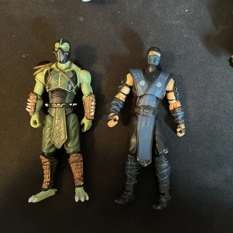 Jazwares Mortal Kombat Mk9 Reptile & Sub-Zero Action Figure lot 3.75 Cover