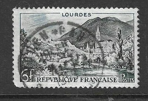 FRANCE 1954 - SG1205 - VIEWS - LOURDES - 6 Fr. Indigo Blue& Green - Fine used - Bild 1 von 1