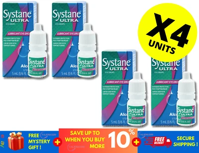 NEW ALCON SYSTANE Ultra Lubricant Eye Drops High Performance 5ML ( X 4 ) - Image 1 of 4