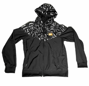 Nike Just Do It Windrunner Hoodie Windbreaker Jacket Youth Boys LARGE Black Y2K - Picture 1 of 7