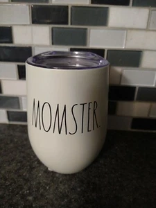 NUEVO RAE DUNN MOMSTER HALLOWEEN AISLADO ACERO INOXIDABLE COPA DE VINO CON TAPA - Imagen 1 de 3