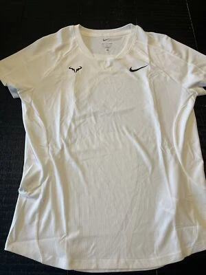 Nike Court Rafa Nadal Dri-FIT ADV White Tennis Shirt Not  Tags  New Men’s Size L - Image 1 of 4