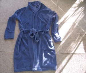 Bademantel blau flauschig warm kuschelig - Bild 1 von 7