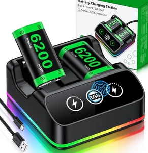 2*6200 mWh Rechargeable Controller Battery Pack for Xbox Series X|S/Xbox One - Picture 1 of 8