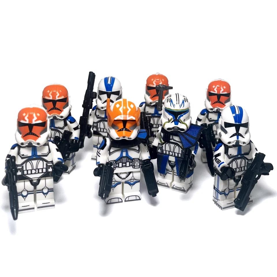 322nd Custom Lego Minifigures Star Wars Ashoka Rex Orange Clones Mandalore 501st