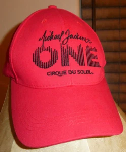 Vintage Michael Jackson Cirque Du Soleil "One" red adjustable cap!! - Picture 1 of 4