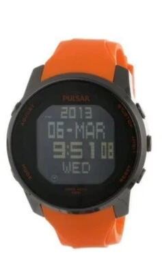 Pulsar PQ2013 Reloj Hombre Clásico Digital Naranja Banda Poliuretano Acero Inoxidable Foto 1 de 4