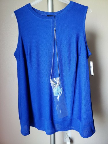 Camicetta camicia donna ALYX senza maniche taglia L blu nuova con etichetta bella! In negozio 49€